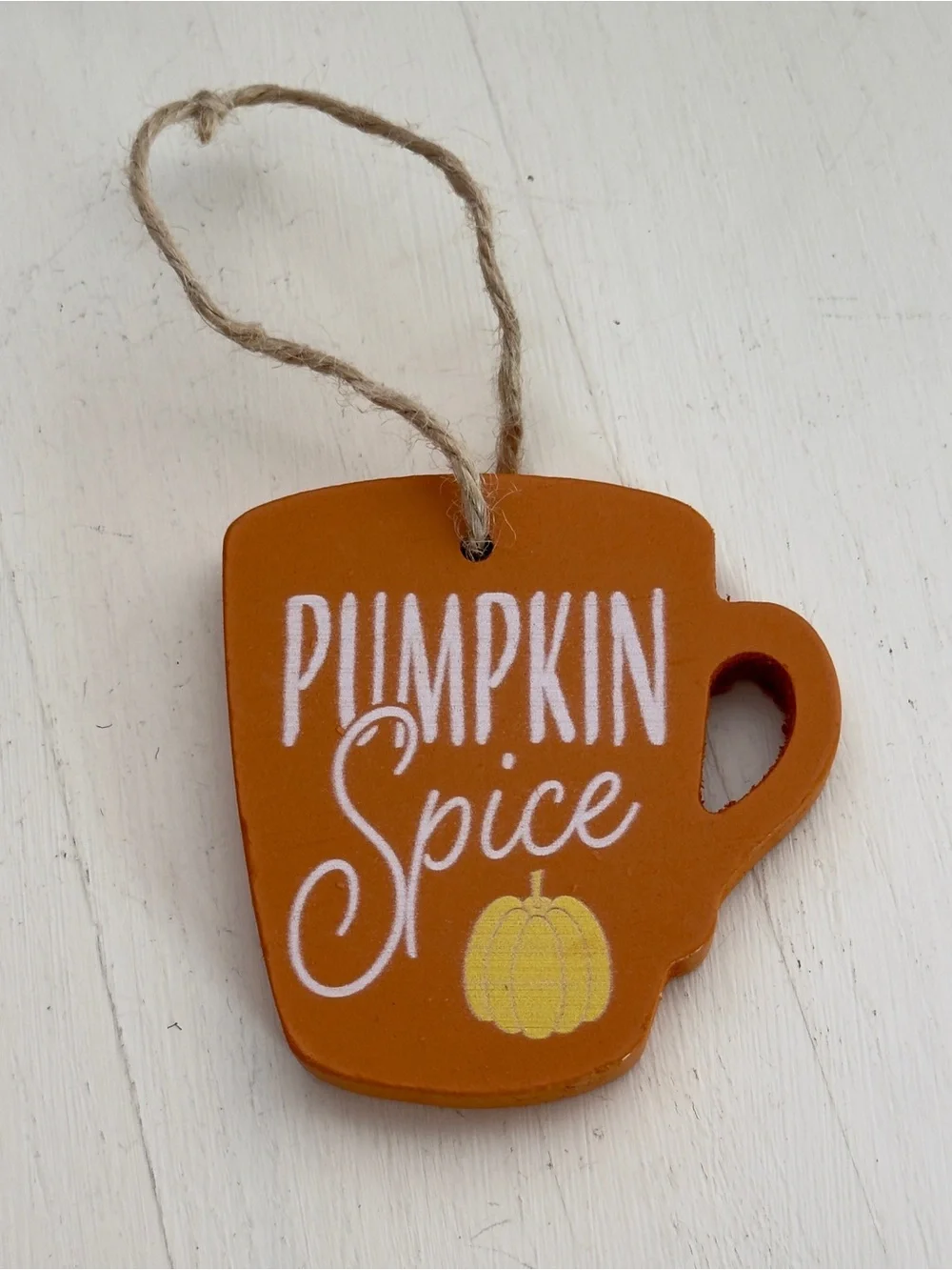 Wood Pumpkin Spice Mug Ornament
